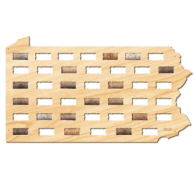 Pennsylvania Wine Cork Map